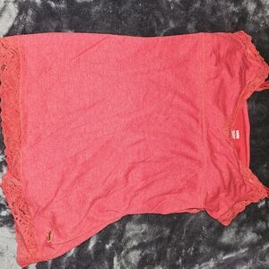 PINK Victoria's Secret Red Lace-Trim Tank Top